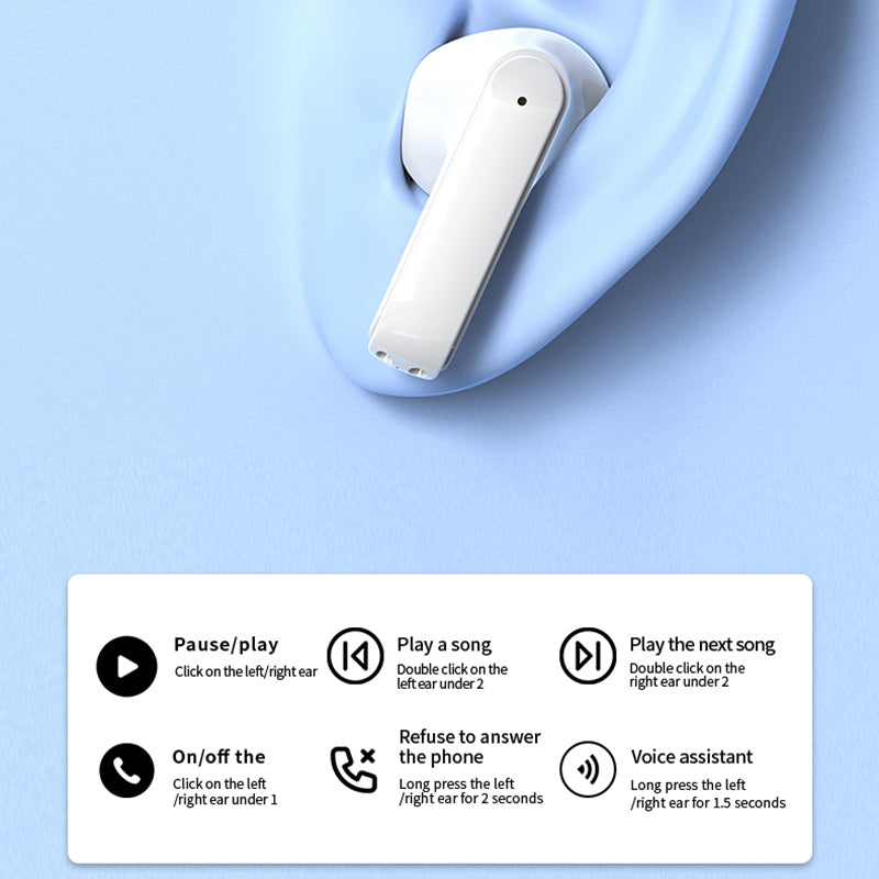 TM50 Half-In-Ear Low Latency TWS Earbuds Sports Bluetooth Headset med digital skærm TM50 Half-In-Ear Low Latency TWS Earbuds Sports Bluetooth Headset med digital skærm